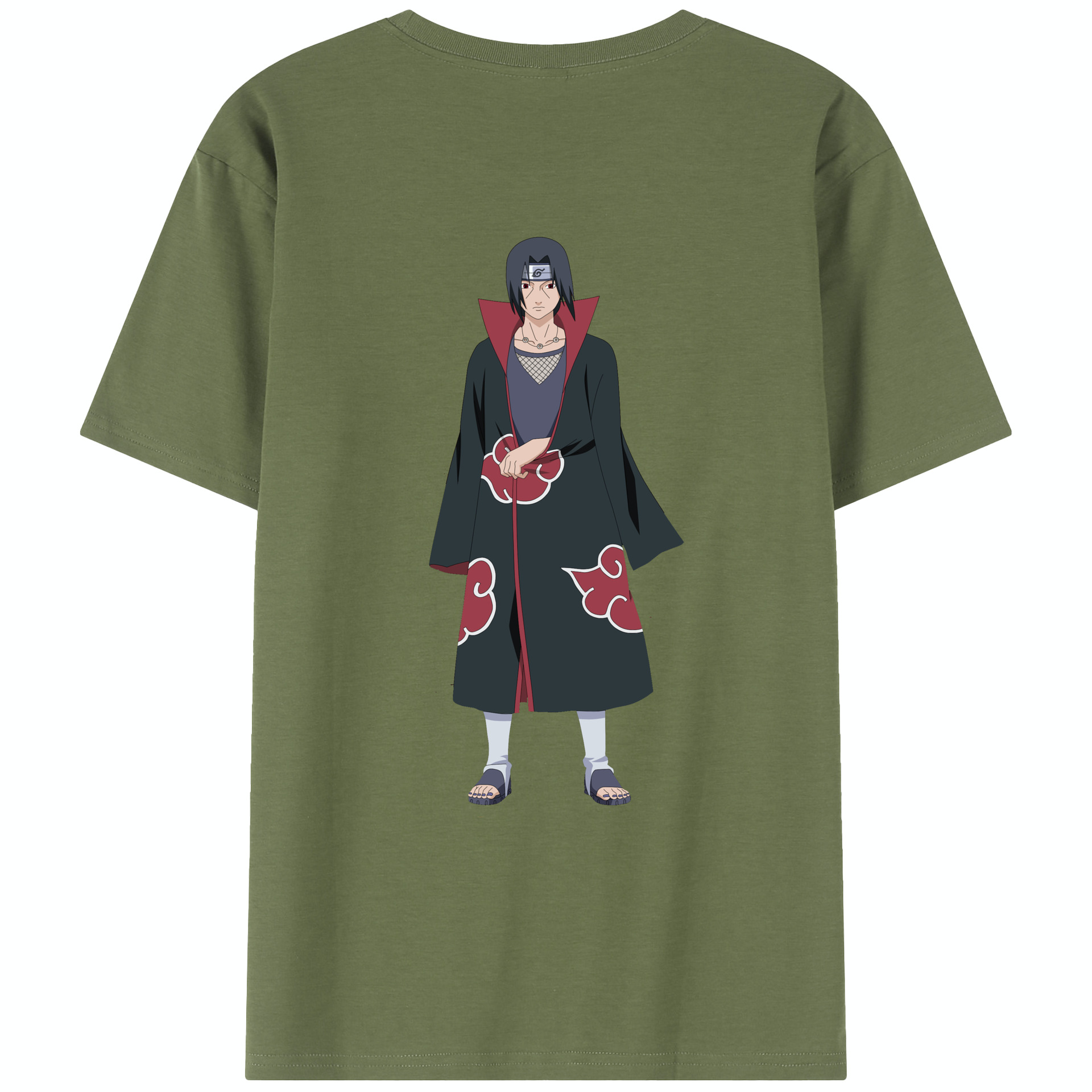 （画像用） NARUTO -ナルト- うちは イタチ Uchiha Itachi 綿100％半袖Tシャツ（背面プリント）